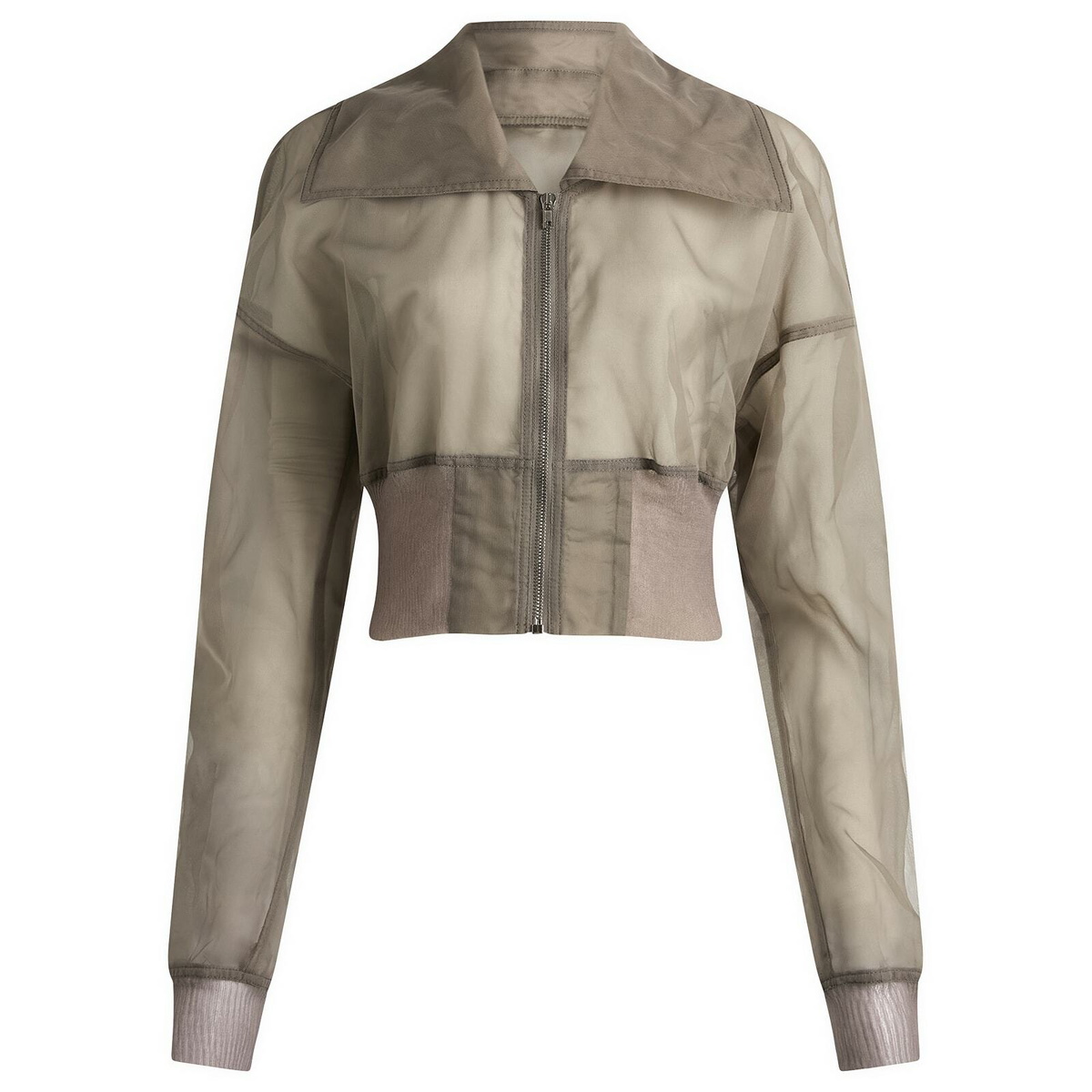 Rick Owens Women's Dracucollar Cropped Bomber Jacket in Dust