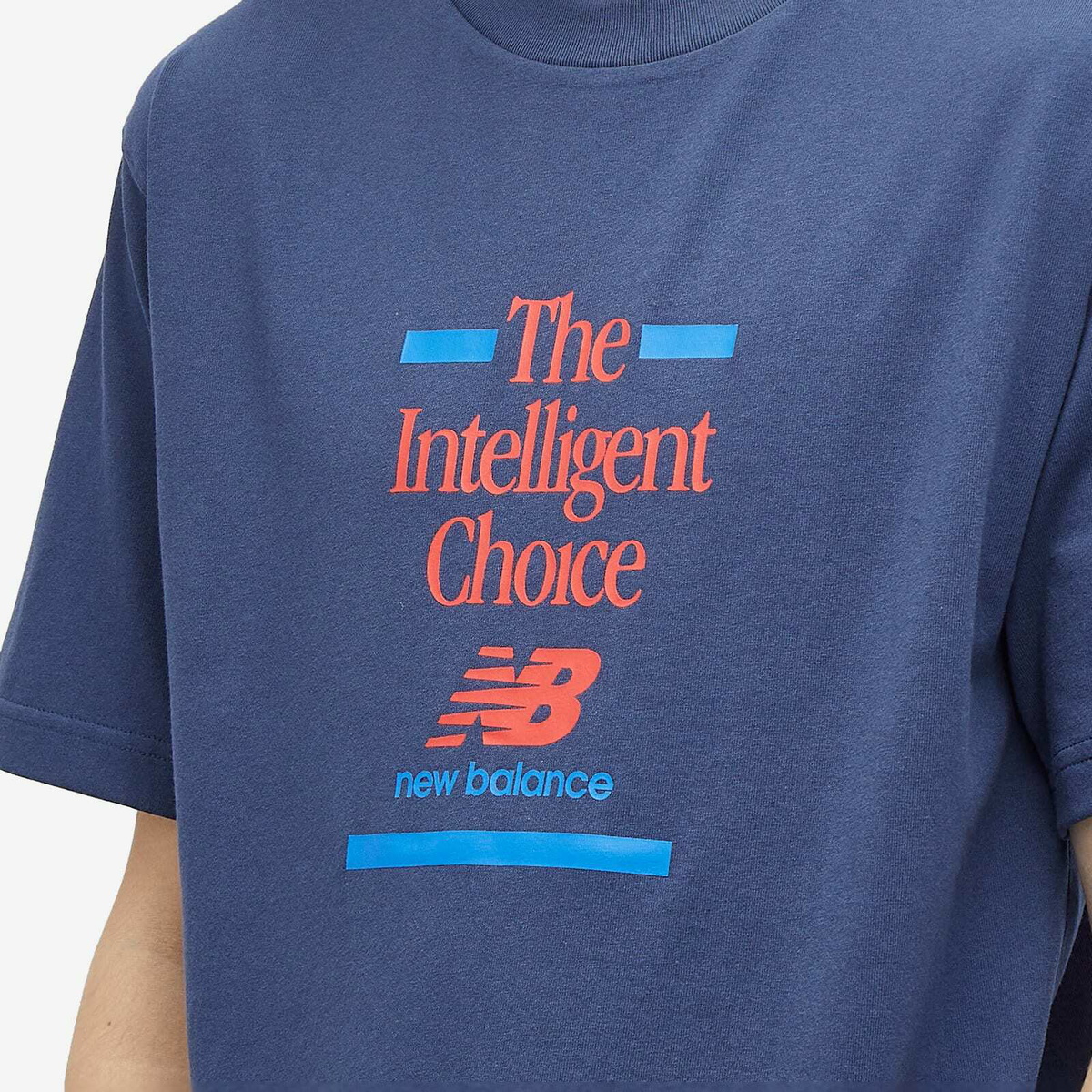 New Balance Women's Athletics Intelligent Choice T-Shirt in Navy