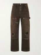 Enfants Riches Déprimés - Straight-Leg Paint-Splattered Jeans - Brown
