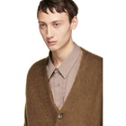 Brioni Brown Mohair Cardigan