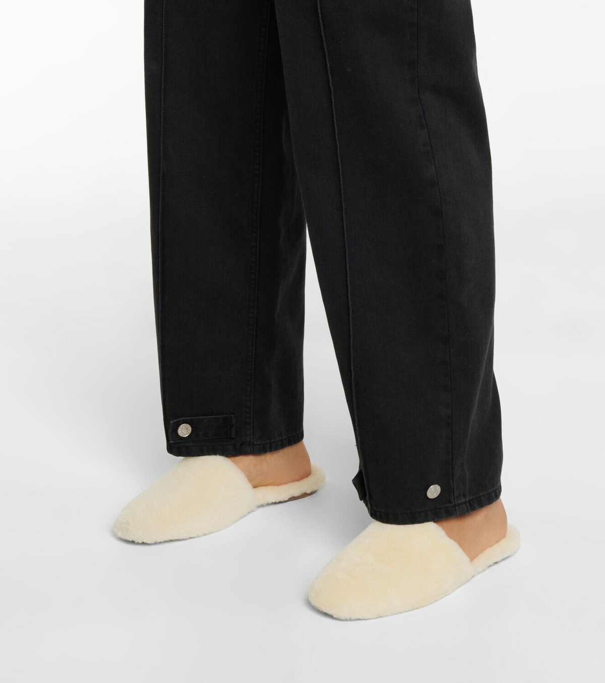 Aeyde Kelly shearling slippers
