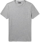 TOM FORD - Melangé Cotton-Jersey T-Shirt - Gray