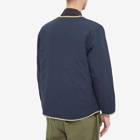 Universal Works Men's Reversible Quilted Liner Jacket in Olive/Navy