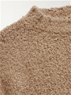 Deveaux - Carter Merino Wool-Blend Bouclé Sweater - Brown
