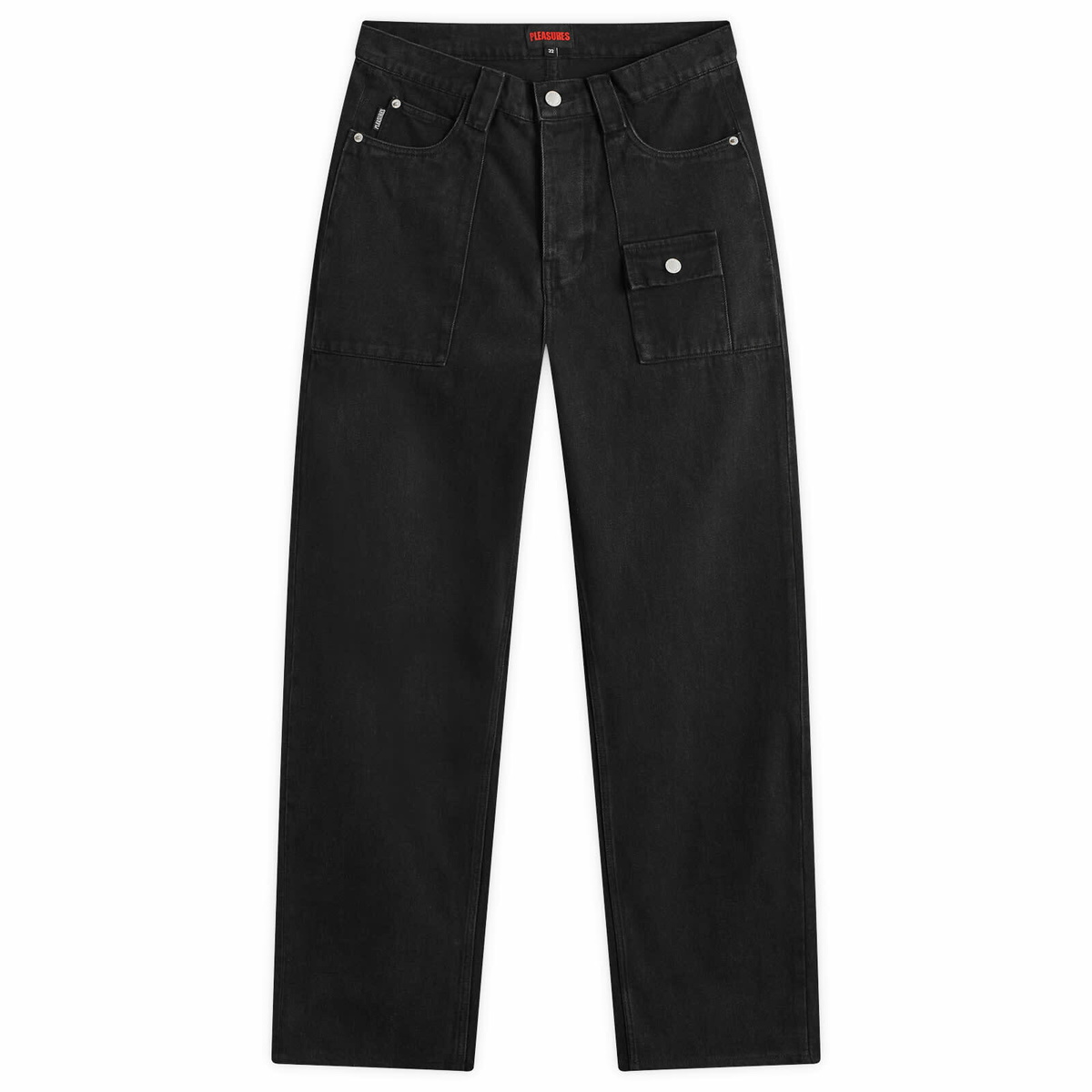 Pleasures Men's Grind Baggy Denim Jeans in Black