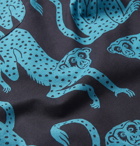 Desmond & Dempsey - Camp-Collar Printed Cotton Pyjama Shirt - Blue