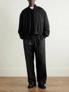 The Row - Fenn Padded Wool-Twill Bomber Jacket - Black