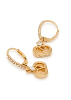 Valentino Garavani Ovalette Vlogo Hoop Earrings - Gold - One Size