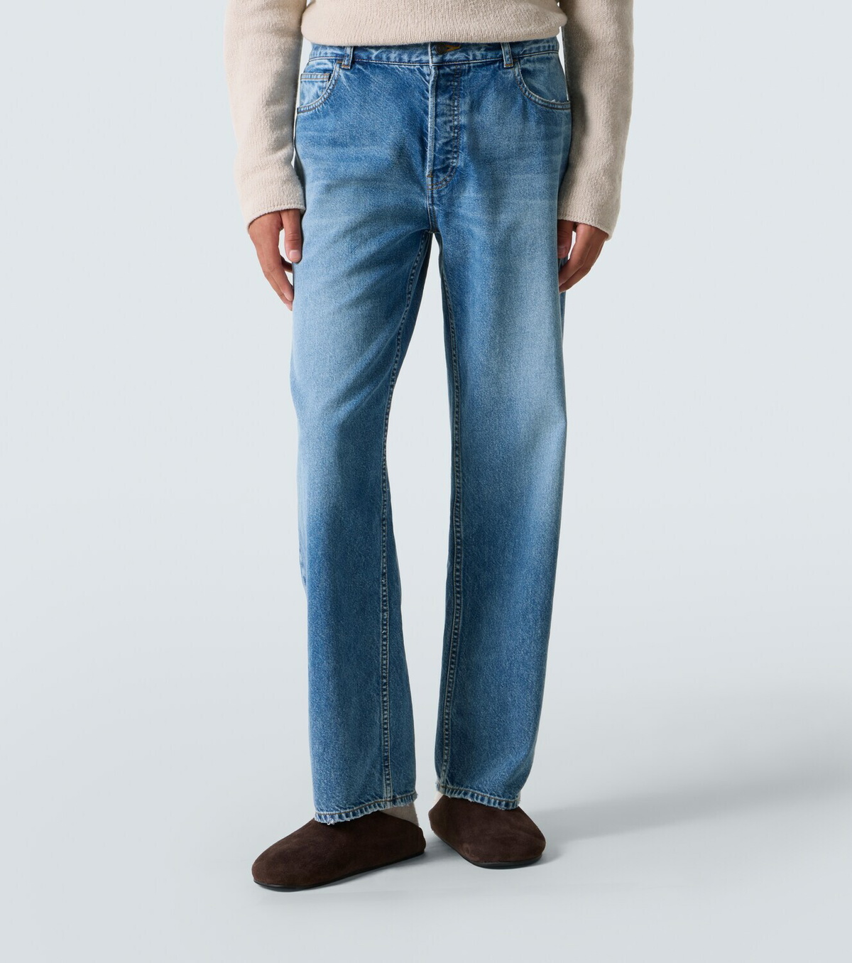 The Row Ross mid-rise wide-leg jeans The Row