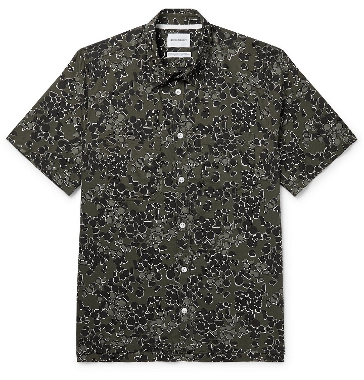 Photo: Norse Projects - Oscar Printed Cotton Shirt - Green