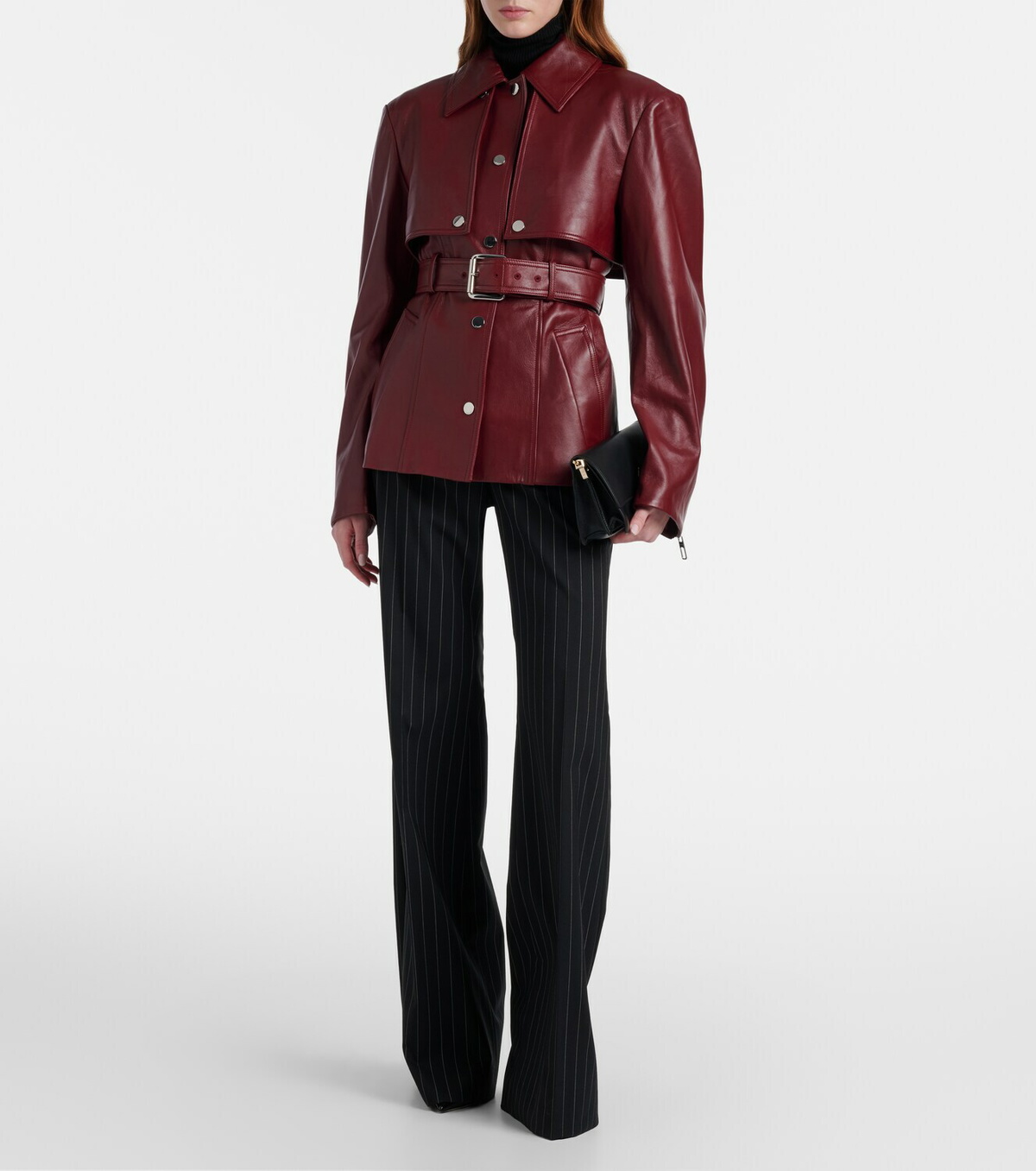 Sportmax Stenzone convertible leather jacket