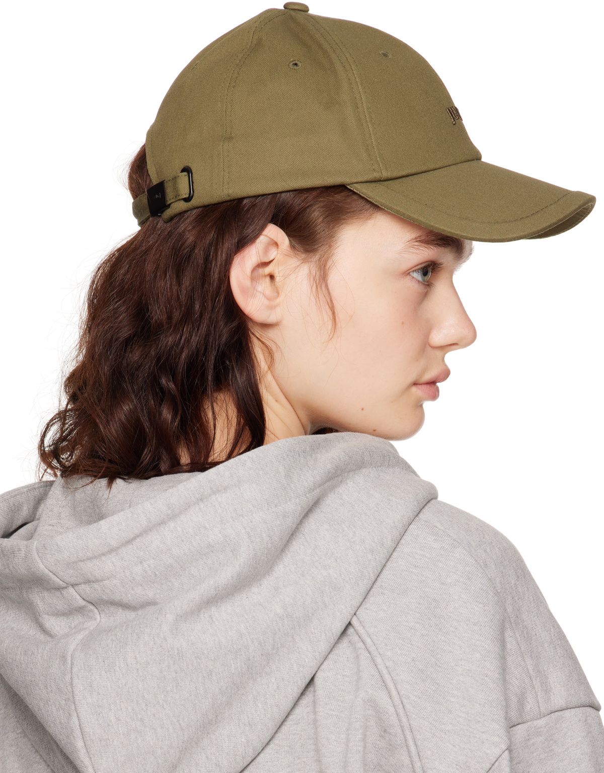 Juun.J Khaki Cotton Ball Cap