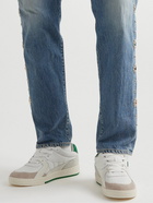 Palm Angels - Palm University Suede-Trimmed Leather Sneakers - White