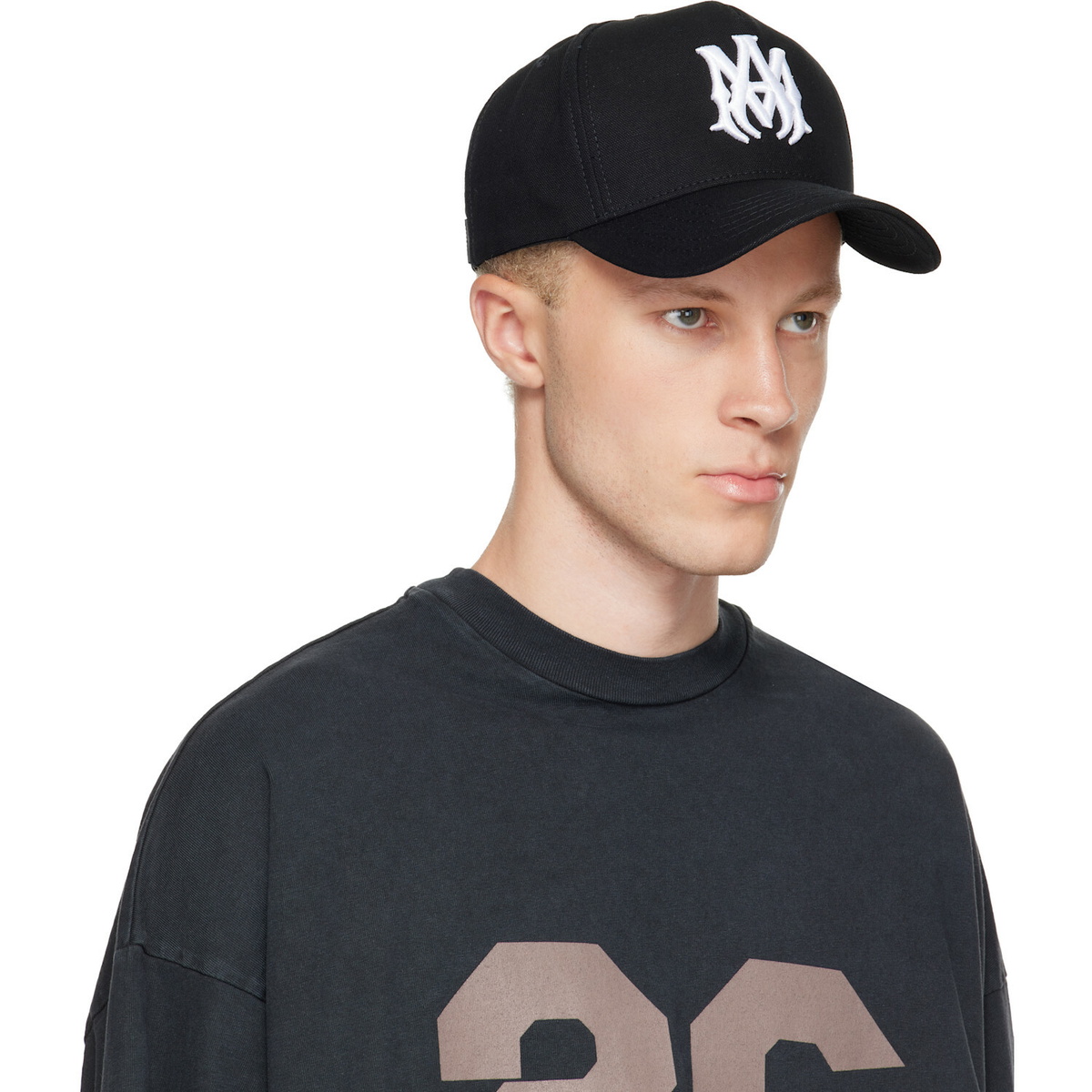 AMIRI Black 'MA' Full Canvas Cap