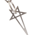 Rick Owens Men's Pentagram Keychain in Silver
