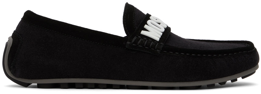 Photo: Moschino Black Drivers Loafers