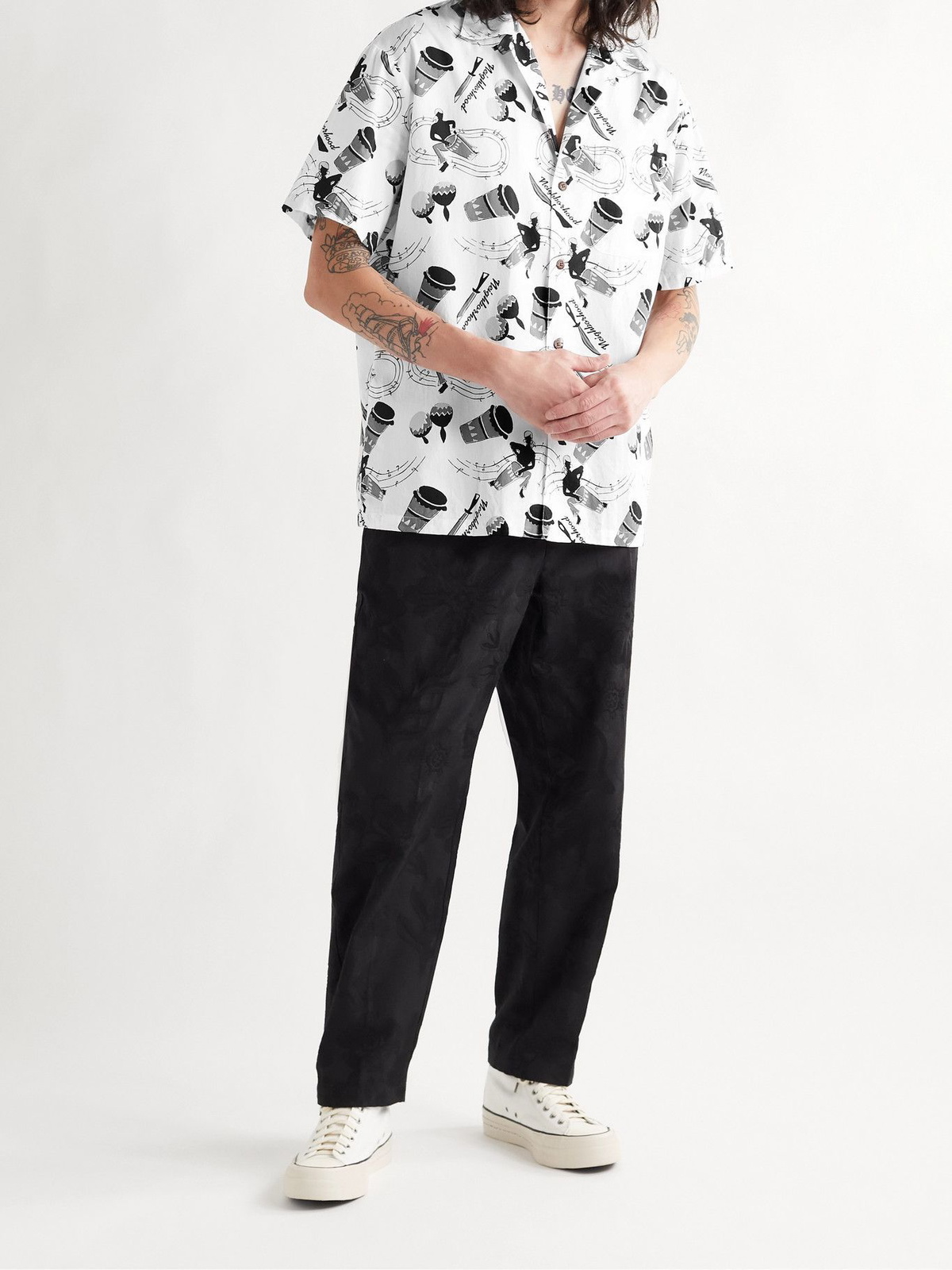 Neighborhood - Camp-Collar Printed Cotton Shirt - White Neighborhood