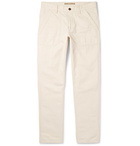 Incotex - Slim-Fit Herringbone Cotton and Modal-Blend Trousers - Men - Ecru
