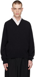 LEMAIRE Black V-Neck Sweater