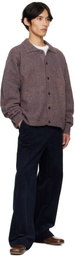 LE17SEPTEMBRE Purple Bouclé Button Down Cardigan