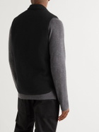 Mr P. - Reversible Padded Wool-Blend and Nylon Gilet - Black