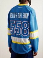 BETTER GIFT SHOP - Sherwood Logo-Appliquéd Striped Jersey T-Shirt - Blue