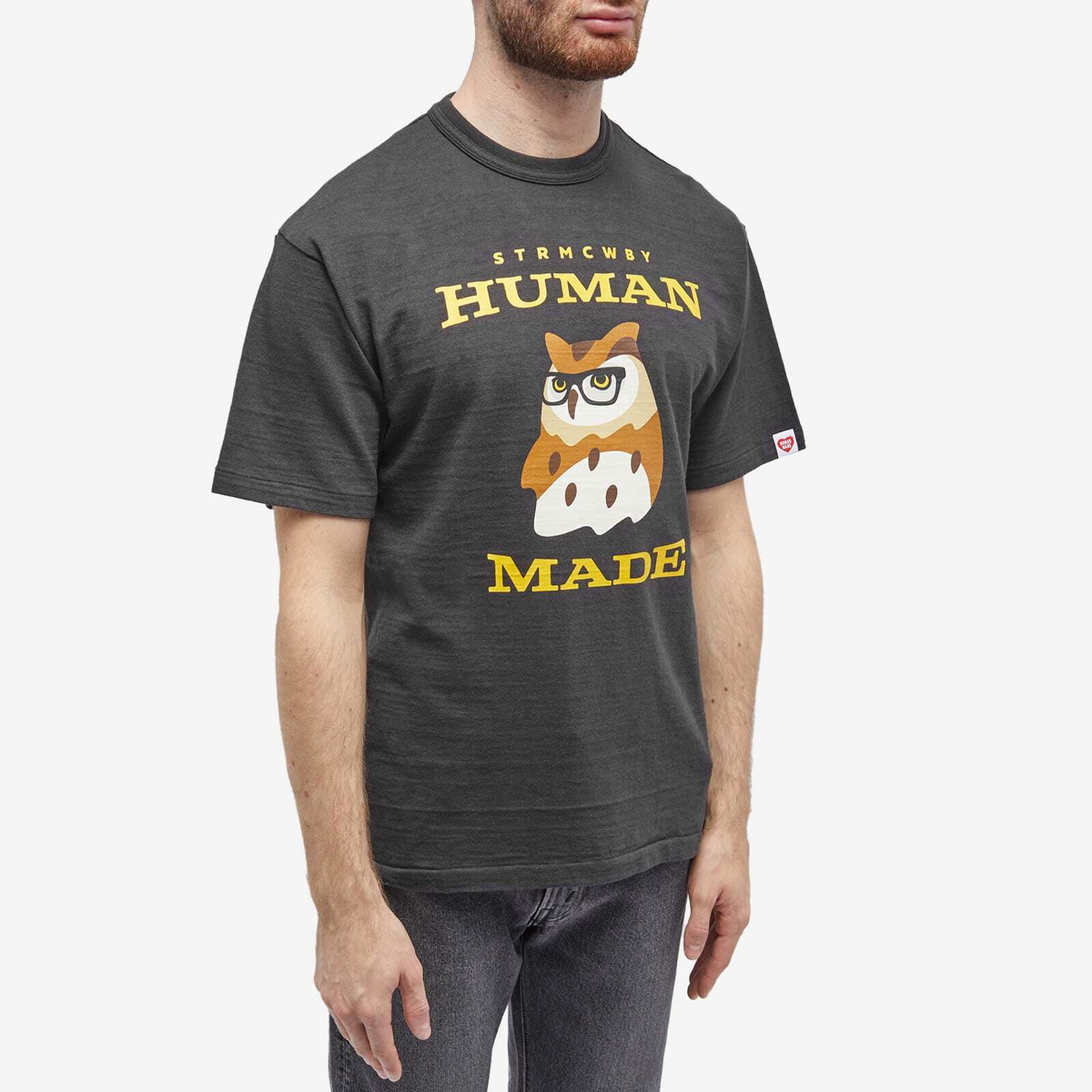 Human Made Men's Owl Glasses T-Shirt in Black Human Made