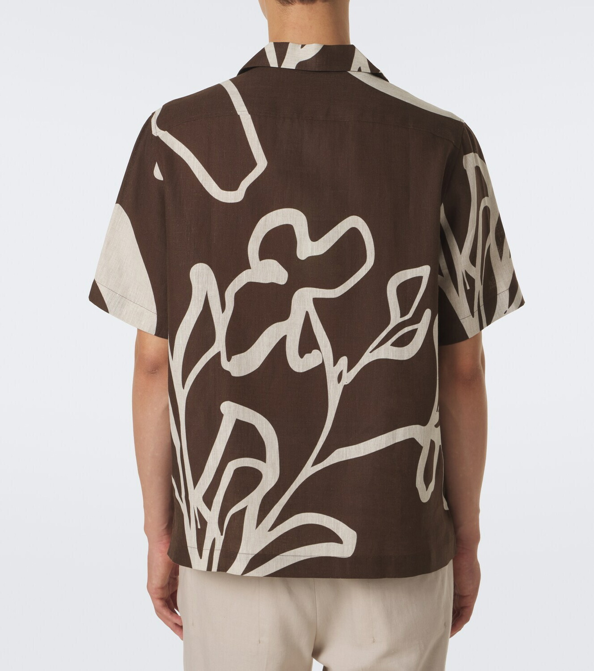 Frescobol Carioca Printed linen bowling shirt