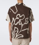Frescobol Carioca Printed linen bowling shirt
