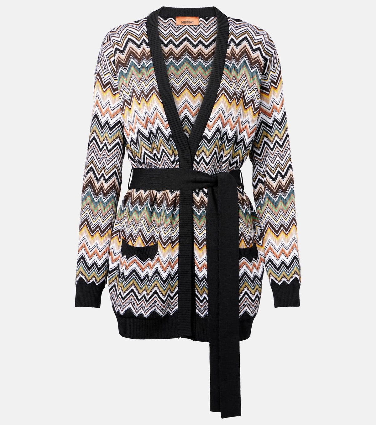 Missoni Zigzag belted cardigan
