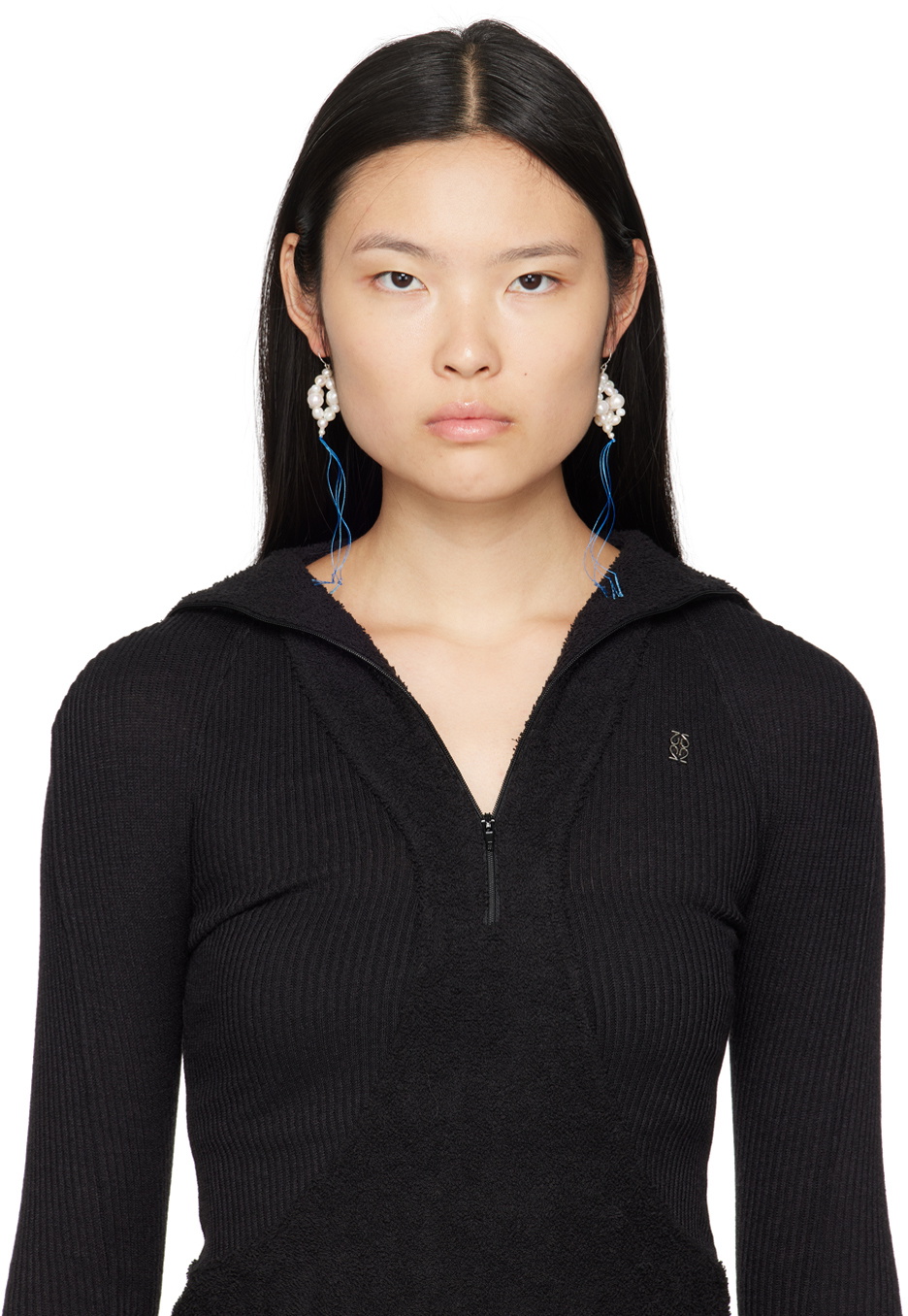 Bleue Burnham White Hanging Antique Pearl Earrings