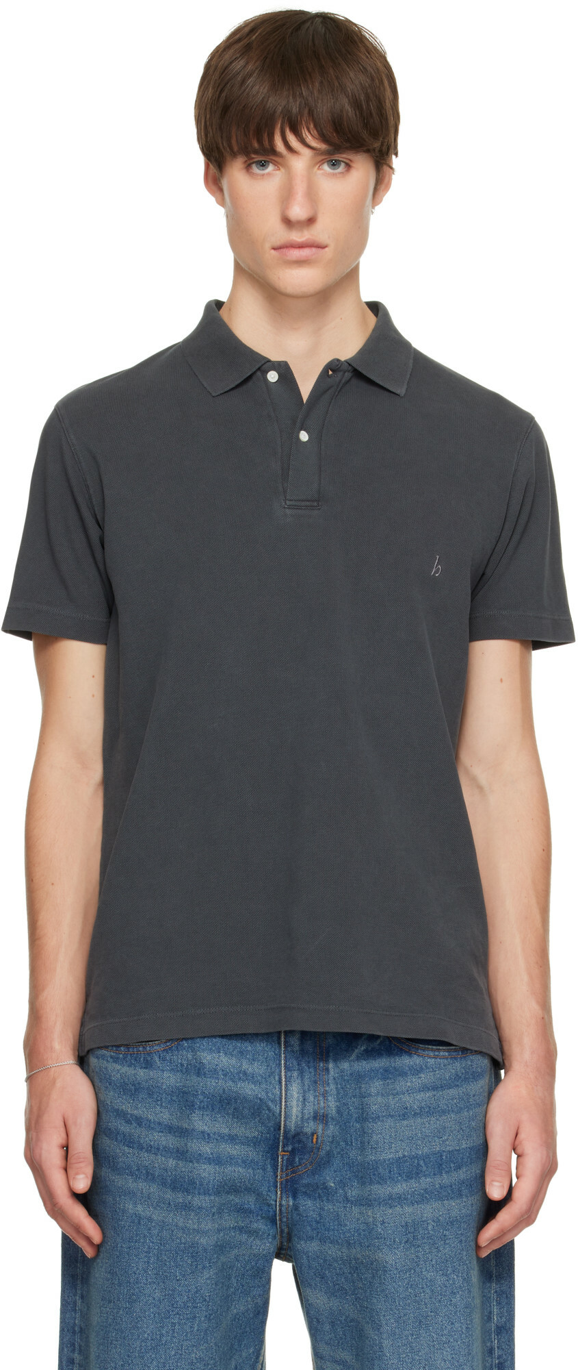 Hanover Gray Sunwashed Staple Polo