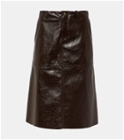 Jacques Wei Leather midi skirt