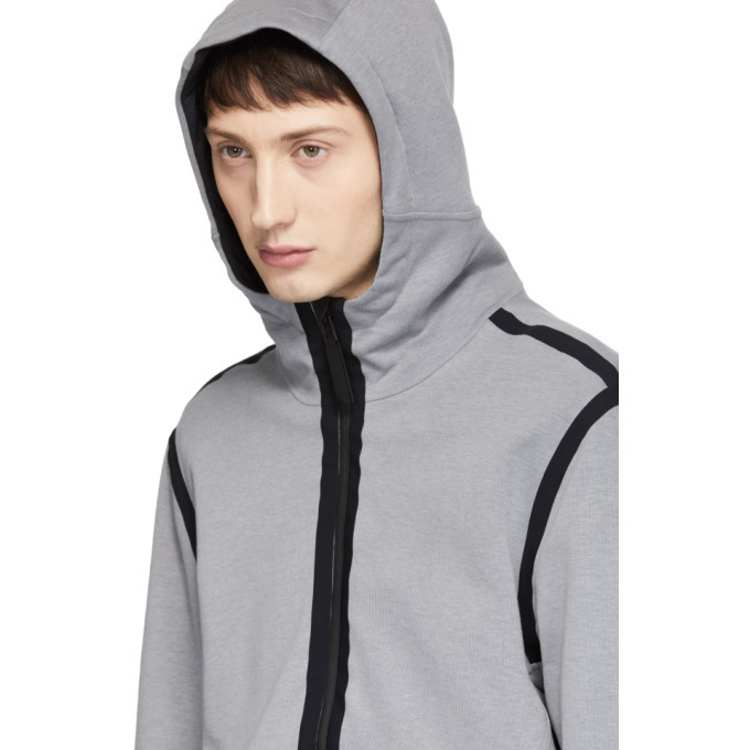 ISAORA Silver Circuit Hooded Zip Jacket