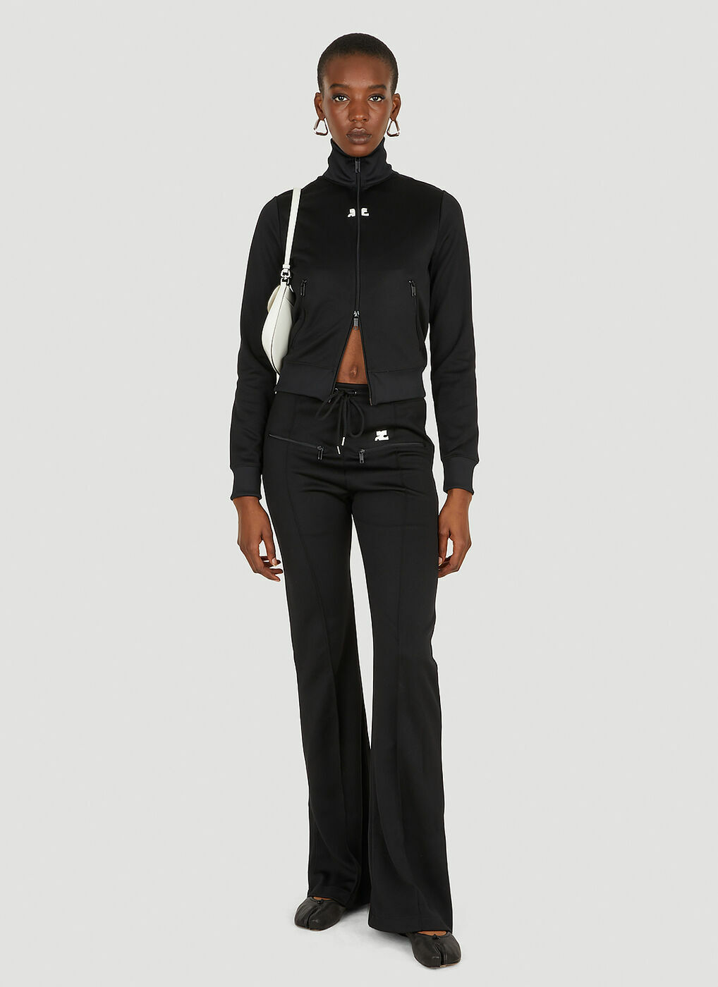 Interlock Track Pants in Black Courreges