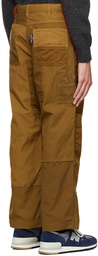 Comme des Garçons Homme Brown Fabric Mix Trousers