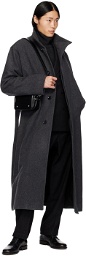 LEMAIRE Gray Belted Coat