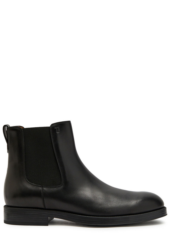 Photo: Tods Leather Chelsea Boots Black