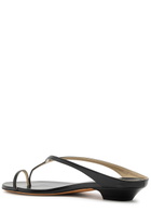 Khaite Marion Leather Thong Sandals Black