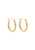 Crystal Haze Mini Serena 18kt Gold-plated Hoop Earrings - Green - One Size