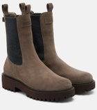 Brunello Cucinelli Monili suede Chelsea boots