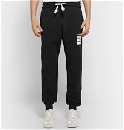 Maison Margiela - Tapered Appliquéd Loopback Cotton-Jersey Sweatpants - Men - Black