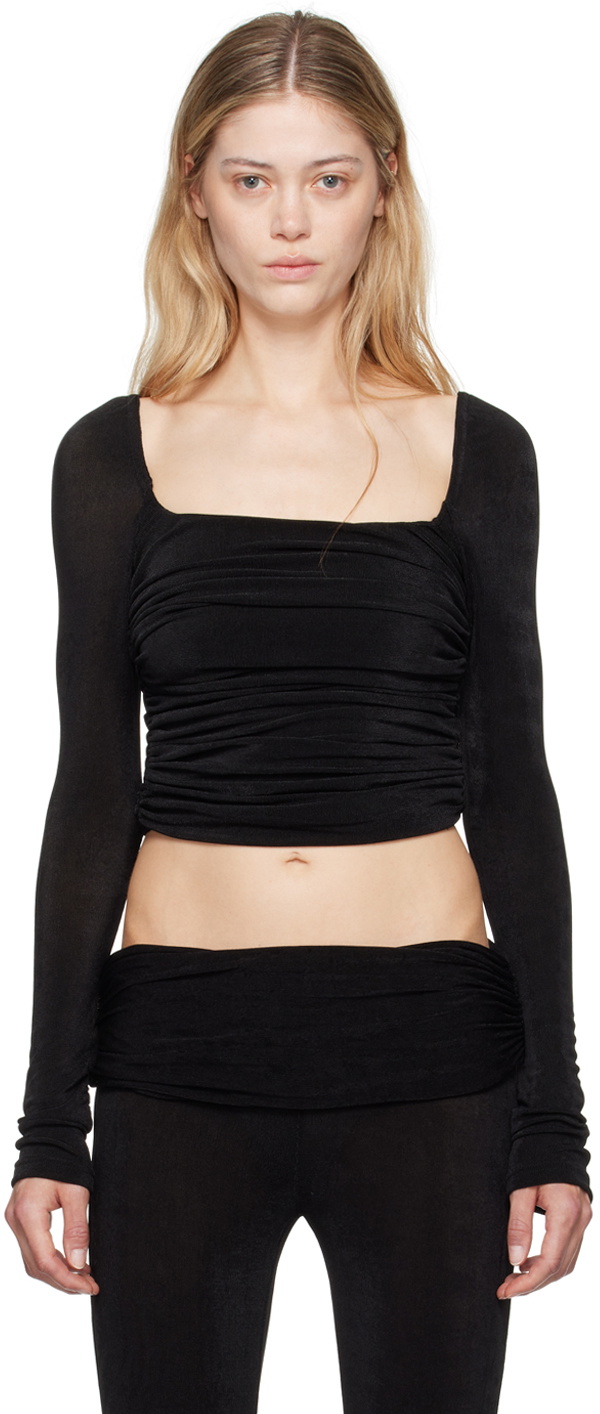 GUIZIO Black Crisia Long Sleeve T-Shirt