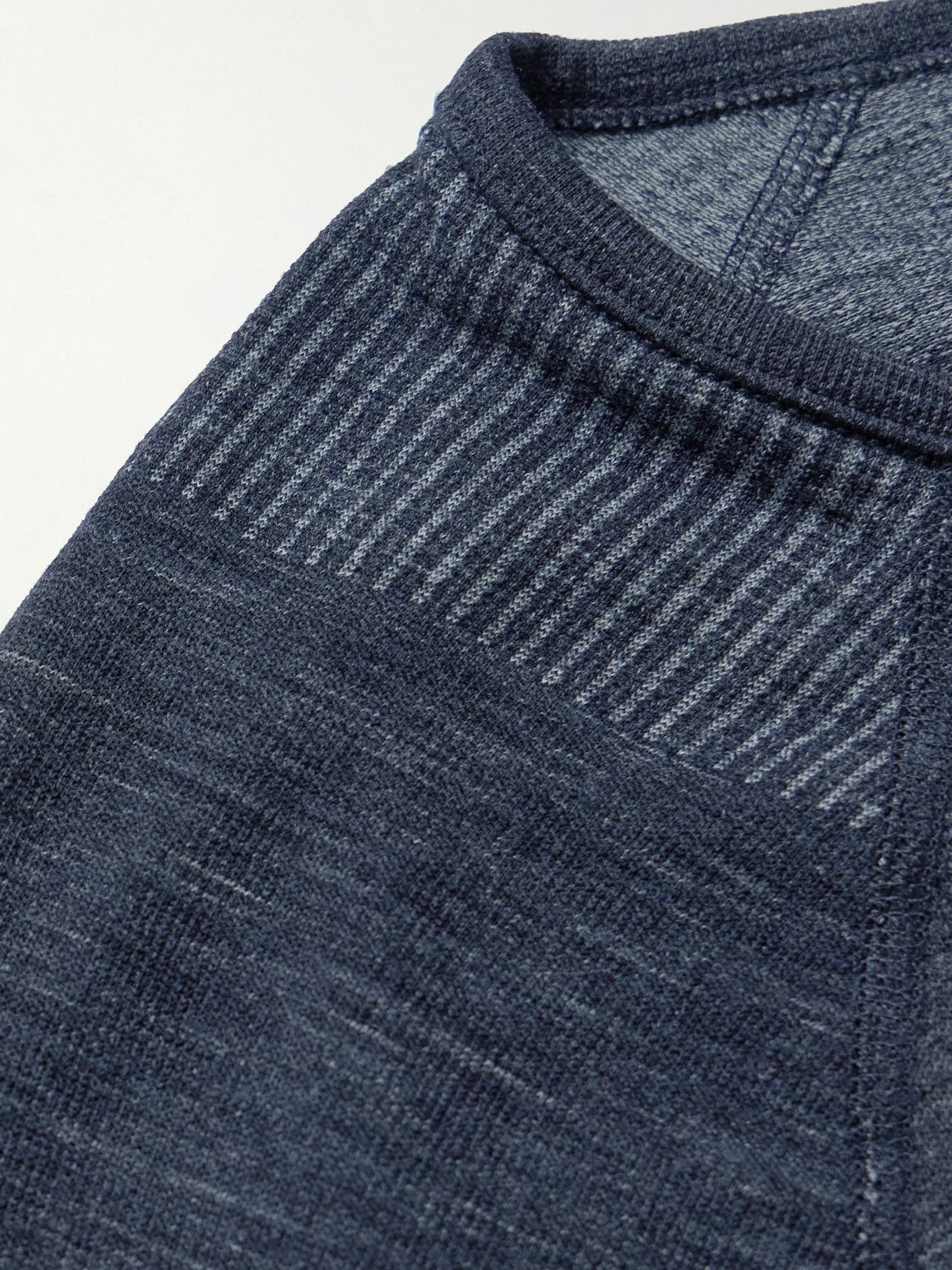 Falke - Printed Virgin Wool-Blend Ski Base Layer - Blue