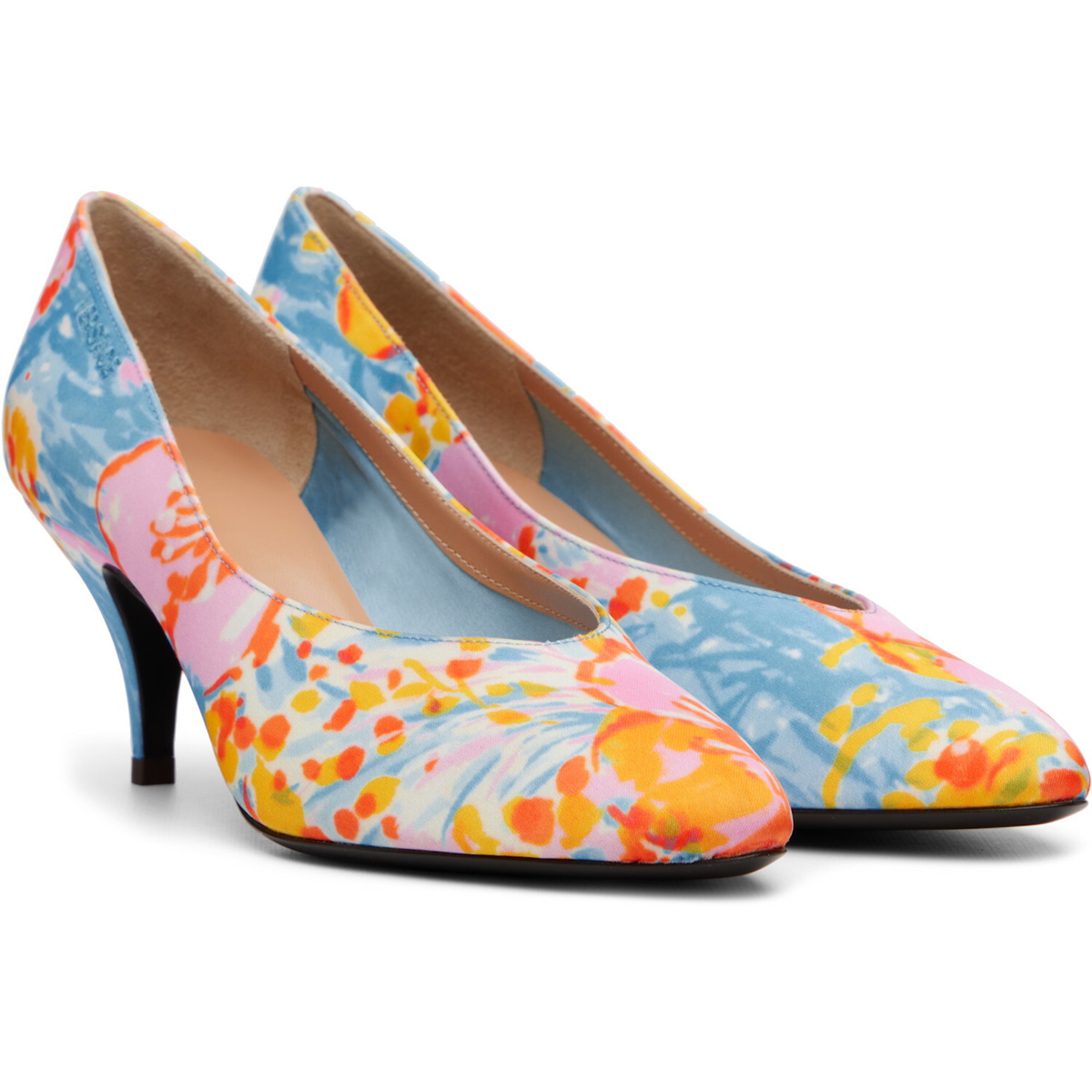 Versace Multicolor Tina Printed Duchesse 65 Heels