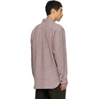 Dries Van Noten Red Loose Flannel Shirt