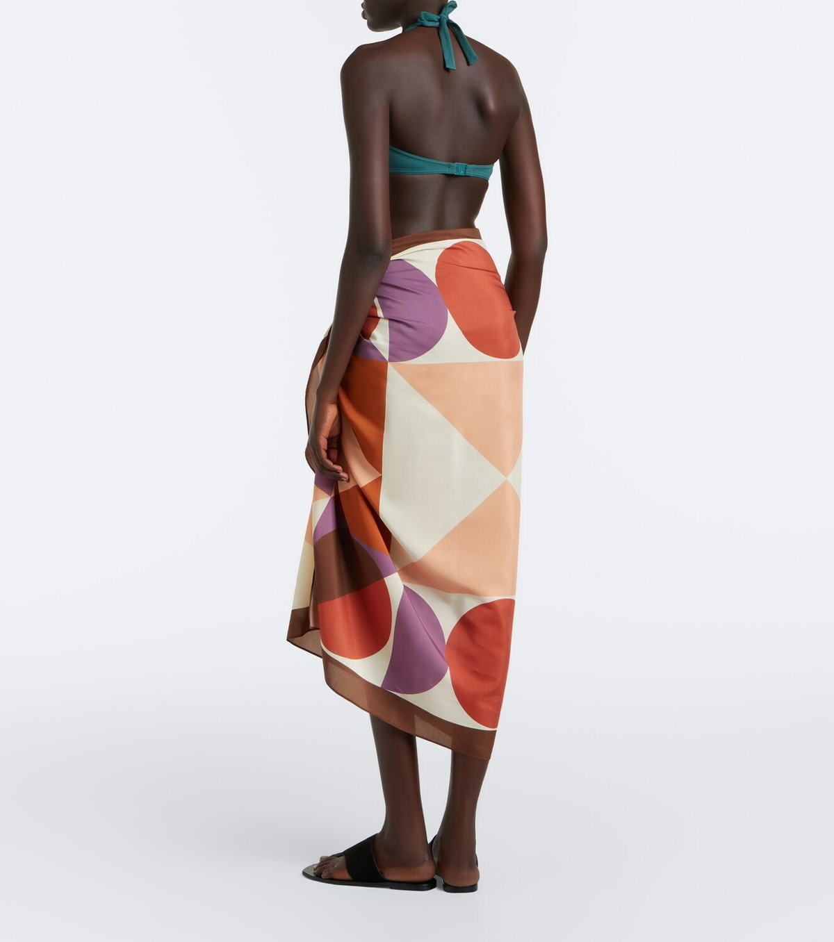 Eres Luisa printed cotton and silk beach cover-up