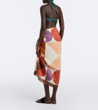 Eres Luisa printed cotton and silk beach cover-up