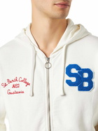 MC2 Saint Barth Man Cotton Sweatshirt With Patch And Embroidery