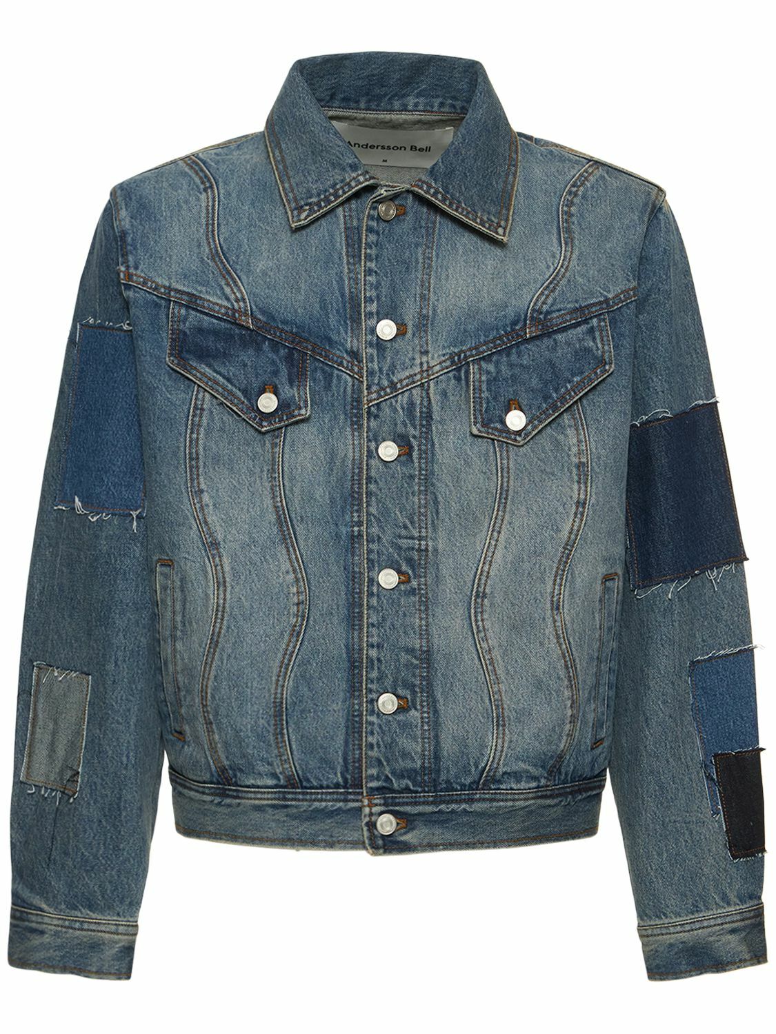 Andersson Bell Men's Flower Sheer Zip-Up Jacket in Black